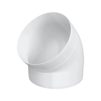 Купить Колено круглое 45°, D-150 мм пластик (1/12) "Эра" 15ккп 45°