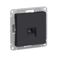 Купить Розетка телефонная "ATLASDESIGN" RJ11 (механизм) карбон (1/5/20) "SCHNEIDER"