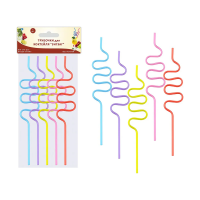 Купить Трубочки для коктейля "Зигзаг" набор 5 шт. (1/10/100) "Мультидом" YD13-156