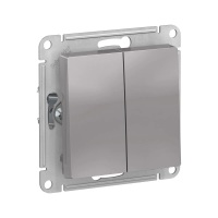 Купить Переключатель "ATLASDESIGN" 2-х кл. (механизм) 10а, алюминий (1/10/60) "SCHNEIDER"