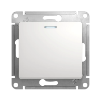 Купить Выключатель "GLOSSA" 1 кл. с индикатором (механизм) 10а, белый (1/20/160) "SCHNEIDER"