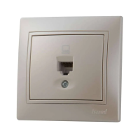 Купить Розетка компьютерная "MIRA" 1 местн., жемчужно-белый (1/10/120) "LEZARD" 701-3030-139