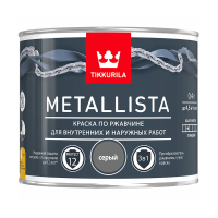 Краска по ржавчине  3 в 1 "METALLISTA"  серая  0,4 л (1/24) "Тиккурила"