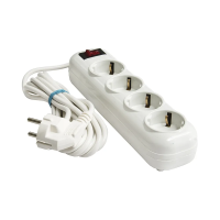 Купить Удлинитель с заземл. и выключ. 3 м  4 розетки  пвс 3*0,75 мм (1/20)  (ухз-104 3 м)