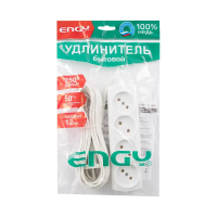 Купить Удлинитель "ENGY эконом"  7 м, 4 розетки (шввп 2 х 0,75), белый (1/40)
