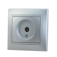 Купить Розетка телевизионная "MIRA" оконечная, серый металлик (1/10/120) "LEZARD" 701-1010-130