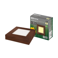 Купить Светильник светодиод. спо "Даунлайт" квадрат 6 вт 3000 к IP20, венге (1/40) TDM SQ0329-0417