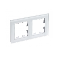Купить Рамка "ATLASDESIGN NATURE" 2-х местн. универс., стекло, белый (1/8/16) "SCHNEIDER"