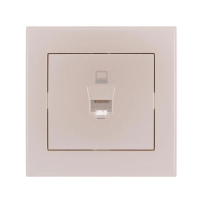 Купить Розетка компьютерная "RAIN" 1 местн., жемчужно-белый металлик (1/10/120) "LEZARD" 703-3030-139