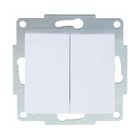 Купить Выключатель "KARINA" 2-х кл. (механизм) белый (1/10/120) "LEZARD" 707-0288-101