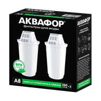 Купить Фильтр для воды (модуль сменный для кувшинов) а8 (набор 2 шт.) (1/20) "Аквафор"