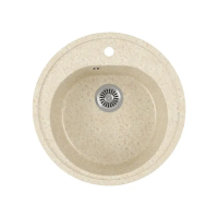 Купить Мойка для кухни врезная искусств. камень GRS-08-328 D-505 мм бежевая (1) "GREENSTONE"