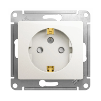 Купить Розетка "GLOSSA" 1 местн. с заземл, с шторками (механизм) 16а, перламутр (1/20/160) "SCHNEIDER"