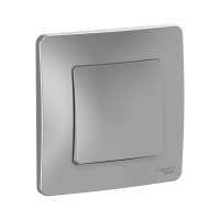 Купить Переключатель "BLANCA" 1 кл. 10а, алюминий (1/10/20) "SCHNEIDER"