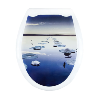 Купить Сиденье для унитаза с рисунком (кувшинки) (1/10) "Мультипласт"