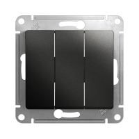 Купить Выключатель "GLOSSA" 3-х кл. (механизм) 10а, антрацит (1/20/160) "SCHNEIDER"