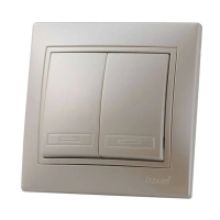 Купить Выключатель "MIRA" 2-х кл., жемчужно-белый (1/10/120) "LEZARD" 701-3030-101