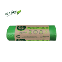 Купить Пакеты для мусора биоразлагаемые 60 л рулон 20 шт. (салатовые) 9 мкм (1/50) "MASTER FRESH"