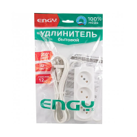 Купить Удлинитель "ENGY эконом"  3 м, 3 розетки (шввп 2 х 0,75), белый (1/60)