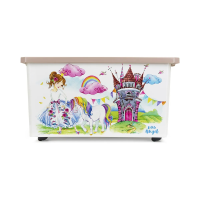 Купить Ящик для игрушек на колесах "PLAY WITH ME" PRINCESS 57 л (1/5) "LALABABY" LA1028