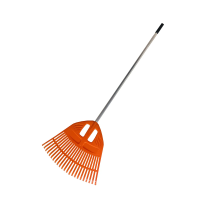 Купить Грабли веерные пласт. 23 плоских зуба с алюм. черенком "Гардения" (оранжевый) (1/5)