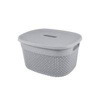Купить Корзина универс. с крышкой "OSLO" 274*229*153 мм 6 л (серый шторм) (1/10) "PLAST TEAM" PT1331сш-10