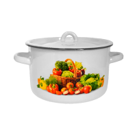 Купить Кастрюля эмалиров. с крышкой декор. 4,5 л (1/4) "Стальэмаль"  1с17с