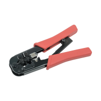 Купить Инструмент обжимной для разъемов RJ-45/RG-12/RJ-11 с храповым механизмом (1/5/50) "ITK"