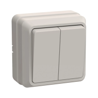 Купить Выключатель открыт. уст. "Октава" 2-х кл. вс20-2-0-окм, 10а, кремовый (1/36/432) "IEK"