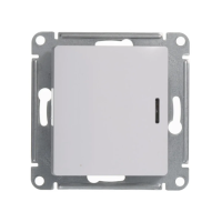 Купить Переключатель "GLOSSA" 1 кл. с индикатором (механизм) 10а, белый (1/20/160) "SCHNEIDER"