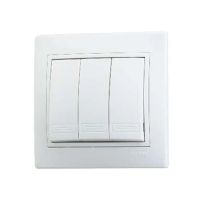 Купить Выключатель "MIRA" 3-х кл., белый (1/10/120) "LEZARD" 701-0202-109