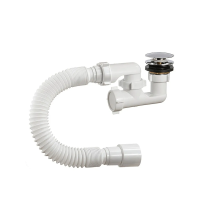 Купить Сифон для душевого поддона 1 1/2" х 40 мм "Клик-клак" с гофротрубой, регулир. (1/40) "ORIO" а-25589