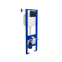 Купить Инсталляция рамная для подвесного унитаза "Атом LINE 410" с кнопкой (черный) (1) "BERGES"