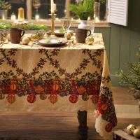 Купить Скатерть "Доляна" елочные игрушки 110*145 см (1) 7731127