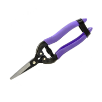 Купить Секатор цветочный 180 мм, металлич. обрезин. рукоятки (синий) (1/24/96) "PALISAD"