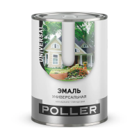 Эмаль "POLLER" алкидная белая 0,8 л (1/6)