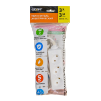 Купить Удлинитель 3 м 3 розетки  с/у S 3x3, 2200 вт (1/20) "Старт"