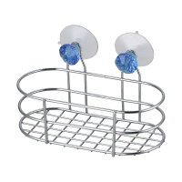 Купить Полка для ванной на присосках "Бриллиант" 20*10*9,4 см хром. (1/20) "Рыжий кот" W2617