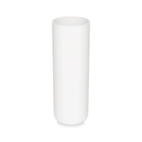 Купить Ваза для цветов D 90 мм, H 255 мм (белая) (1/12) "Альтернатива" м8527