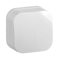 Купить Выключатель открыт. уст. "GLORY" 2-х кл. вс20-2-0-хб, 10а, белый (1/36/432) "IEK"