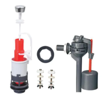 Купить Арматура водосливная "Мр" 1 кнопка, боковой подвод, заливной клапан "TOPY" (1/20) "WIRQUIN"