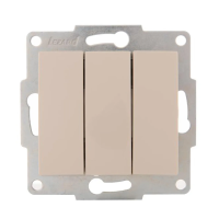Купить Выключатель "KARINA" 3-х кл. (механизм) кремовый (1/10/120) "LEZARD" 707-0388-109