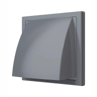 Купить Выход стенной вытяжной с обратн. клапаном 150 х 150 мм с фланцем D125 (1/20) "Эра" 1515к12,5фв сер