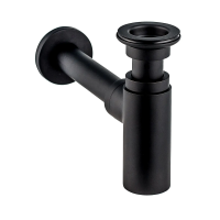 Купить Сифон "LINEIS" с выпуском 1 1/4" х 32 мм латунный (черный) (1/12) "WIRQUIN"