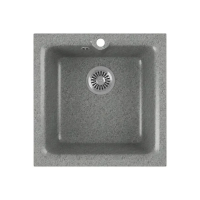 Купить Мойка для кухни врезная искусств. камень GRS-42-309 415*415 мм темно-серая (1) "GREENSTONE"