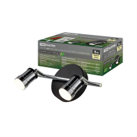 Купить Светильник-спот светодиод. снс "Костус" 2 х 5 вт 3000 K IP44, черный/хром (1/12) TDM SQ0358-0229