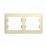 Купить Рамка "GLOSSA" 2-х местн. горизонтальная, бежевый (1/30/180) "SCHNEIDER"