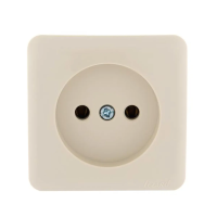 Купить Розетка открыт. уст. "VIOLA" 1 местн. (керамика) кремовый (1/12/144) "LEZARD" 751-0300-121