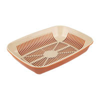 Купить Лоток для животных 33,5*25*6 см с сеткой, бежевый/коричн. (1/50)