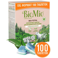 Купить Таблетки для посудомоечной машины "BIO-TOTAL" (эвкалипт) 100 шт. (1/4) BIOMIO
